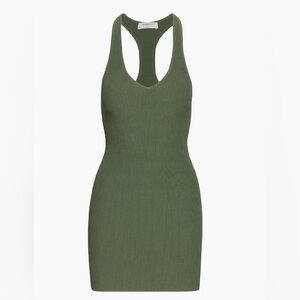 Aritzia Babaton Parquet Sculpt Knit Dress V Neck